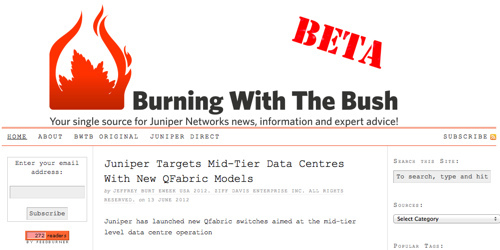 Burning With The Bush :: Your single source for Juniper Networks news, information and expert advice! (beta)