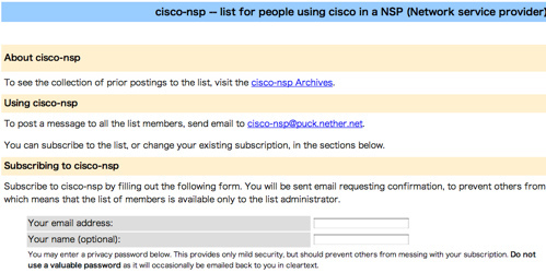 cisco-nsp Info Page