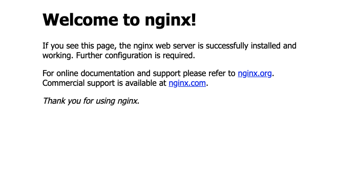 Nginxの動作画面